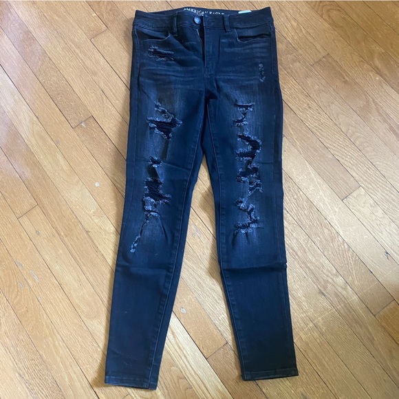American Eagle Outfitters High-Rise Distressed Jeggings - Picture 1 of 8